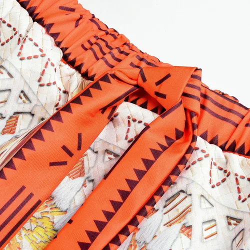 Vista 8 de JerrisApparel Disfraz de princesa, conjunto de falda de dos piezas para niñas (3T-4T, naranja)