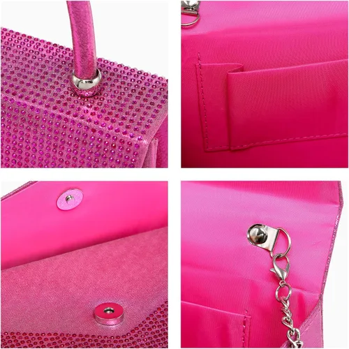 Vista 78 de Dasein Bolso de noche para mujer, embragues de fiesta, bolsos de boda, cóctel, baile de graduación, bolsos con purpurina esmerilada