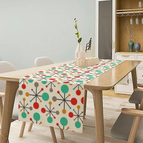 Vista 35 de Camino de mesa con estampado de piel de vaca, lino y algodón, rústico, estilo occidental, color negro, marrón, piel de vaca, para decoración