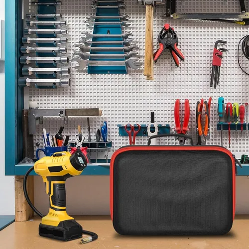 Vista 9 de Estuche rígido de almacenamiento para taladro DEWALT, amoladora angular, para inflador de neumáticos AstroAI y más, funda de transporte EVA de 12 x