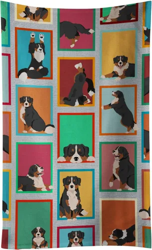Vista 55 de Caroline's Treasures MLM1160KTWL - Lots of Red Siberian Husky - Toalla de cocina para invitados, toalla de baño decorativa para cara, té, paño