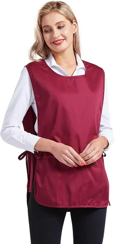 Vista 2 de Nanxson Delantal de zapatero unisex con 2 bolsillos profundos, paquete de 2 Smock con lazos laterales para el trabajo de la cocina CF3137