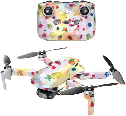 Vista 16 de MightySkins - Compatible con DJI Mini 2 Dron portátil - Negro abstracto Funda protectora de vinilo duradera y única Fácil de aplicar, quitar