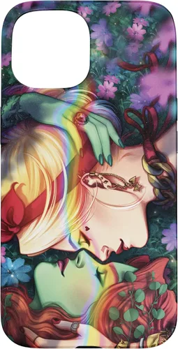 Vista 6 de iPhone 16 DC Comics Pride Harley Quinn & Poison Ivy Nose Touch Case
