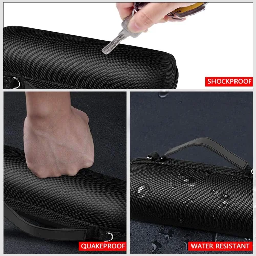 Vista 9 de Funda compatible con JBL FLIP 6 / FLIP 5 altavoz Bluetooth portátil impermeable. Soporte de almacenamiento de viaje duro para JBL FLIP 4 y cable