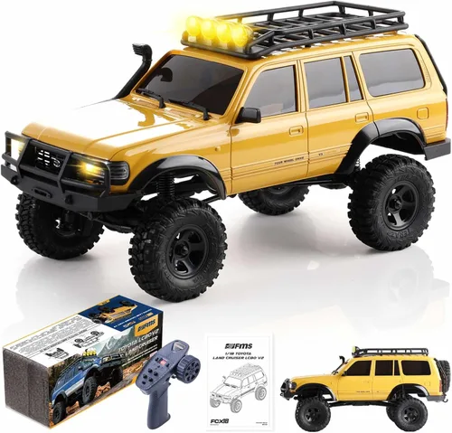 Vista 6 de EAZYRC FMS Fcx18 1/18 Land Cruiser 80 Toyota RC Rock Crawler RTR 4x4 todoterreno impermeable de grado hobby RC Trucks para todos los terrenos