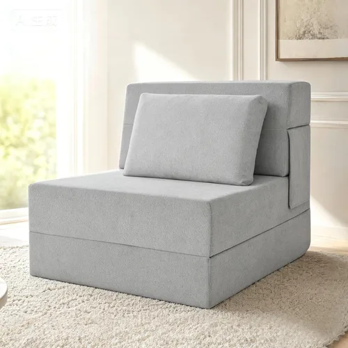 Vista 10 de Sofá Cama Plegable con Colchón, Sofá Cama Plegable con Funda para Silla de Cama con Almohada para Sala de Estar Oficina en Casa
