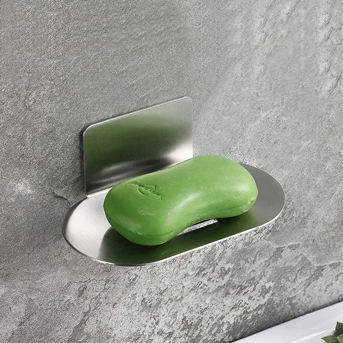 Vista 7 de Jabonera adhesiva, jabonera de baño para ducha, acero inoxidable 304 montado en la pared, soporte para jabón para baño, cocina, sin taladrar (negro)