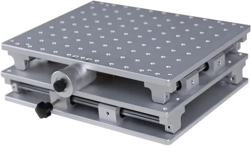 Vista 7 de Banco de trabajo de 2 ejes Mesa de trabajo de eje 2D, mesa XY de EE. UU., mesa móvil de 2 ejes con plataforma de elevación pulida para grabador