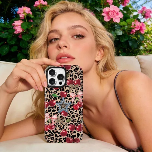 Vista 8 de Lumen - Funda para iPhone 16e / iPhone 17e, compatible con Magsafe, funda rígida con protección de cámara para mujeres y niñas, estampado