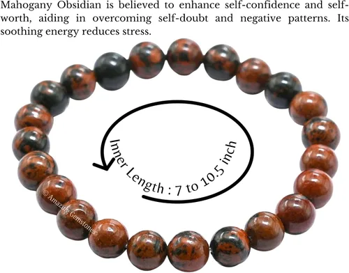 Vista 224 de Amazing Gemstone Crystal Bracelet for Women Men's Gifts - Protection Healing Crystal Bracelet - 8mm Gemstone Beaded Stretchable Bracelet Pulseras