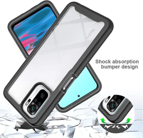 Vista 3 de Funda para Redmi Note 10, funda Xiaomi Redmi Note 10S, protector de cuerpo completo para niñas y mujeres, funda rígida transparente compatible