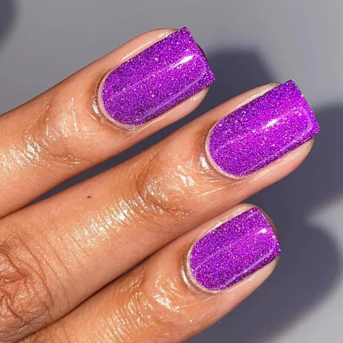 Vista 5 de Whats Up Nails - Plumingo Party Flash - Esmalte de uñas reflectante granate con dúocromo iridiscente brillante púrpura brillante barniz de esmalte