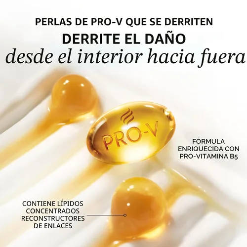 Vista 5 de Pantene Miracle Rescue - Tratamiento sin enjuague con perlas Pro-V, reparación instantánea de daños, 3.38 onzas