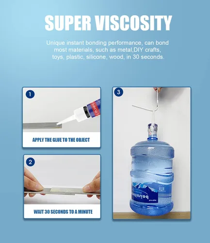 Vista 4 de Super pegamento transparente ultra fuerte, tubos de 0.11 onzas, adhesivo instantáneo perfecto para cerámica, madera, metal, goma, plástico, vidrio