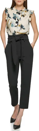 Vista 4 de DKNY Pantalón de cintura Misses Paperbag para mujer