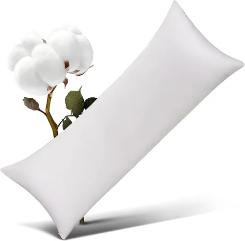 Vista 6 de Protectores/Fundas de Almohada de Algodón Tamaño Estándar con Cremallera Paquete de 2 Color Gris, Protectores de Almohada de Cama Refrescantes