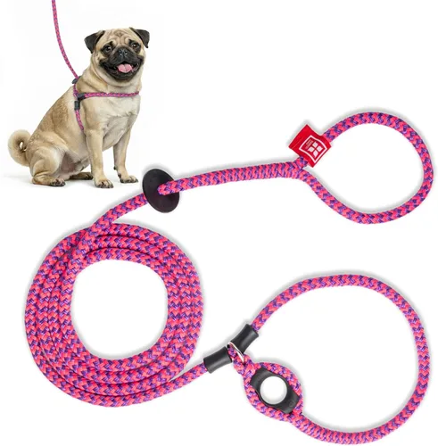 Vista 7 de Harness Lead Juego de arnés y correa para perro sin tirones, arnés antitirones para todas las razas y tamaños, diseño de cuerda acolchada de una