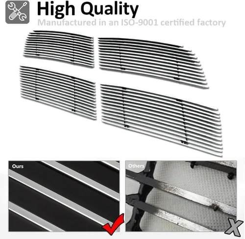 Vista 4 de Billet Grille Chrome Grill Insert Combo para Dodge Ram 2500/3500 2010-2012