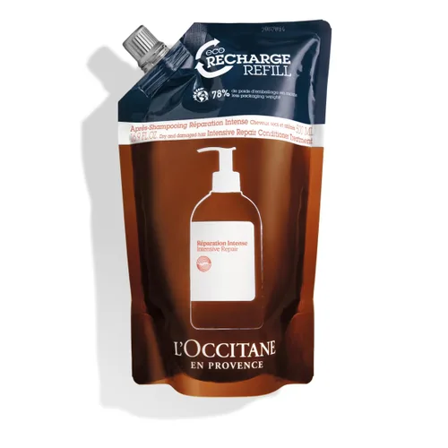 Vista 5 de L'OCCITANE Acondicionador de reparación intensivo: cabello más brillante y más fuerte, infundido con aceites esenciales 100% naturales, para cabello