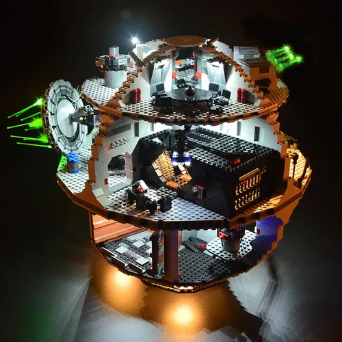 Vista 4 de GEAMENT Kit de luces LED compatible con LEGO Death Star - Juego de iluminación para 75159 y 10188 (juego de modelos no incluidos)