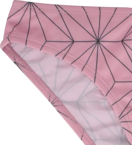 Vista 5 de polemaetus Traje de baño Kamado Nezuko para mujer, bikini de dos piezas, traje de baño de anime halter, Nezuko