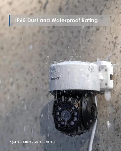 Vista 8 de SANNCE Cámara domo 1080P PT, cámara de seguridad exterior panorámica/inclinación de 2MP, visión nocturna de 98.4 ft para sistema de vigilancia CCTV