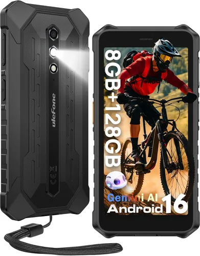 Vista 13 de Ulefone RugKing 2 Pro - Teléfono resistente, 8 (4+4) GB+64 GB Octa-Core, 4500 mAh, teléfono impermeable Android 16, pantalla HD+ Corning Gorilla