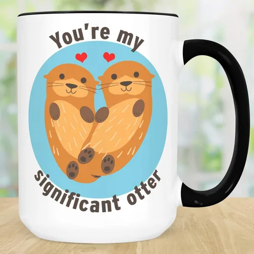 Vista 5 de You're My Significant Otter - Taza de café de cerámica, 11 o 15 onzas