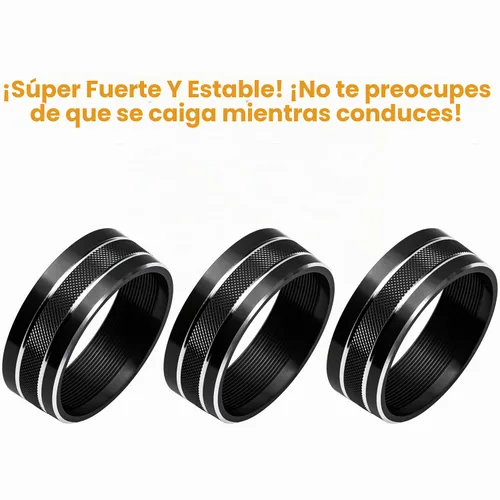 Vista 8 de Cubierta de botón de audio para aire acondicionado, decoración de anillo giratorio para interruptor, trim para Jeep Wrangler JK JKU Patriot Negro