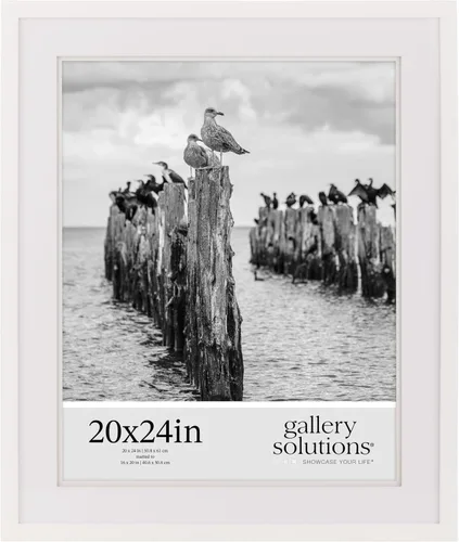 Vista 14 de Gallery Solutions - Marco de pared de madera negra de 14 x 18 pulgadas - Calidad premium - Soporte de pared rectangular - Diseño clásico para fotos
