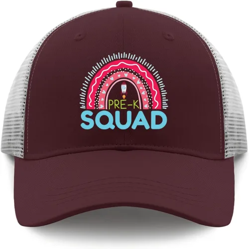 Vista 9 de That Reads pre k Squad Golf hat River hat Apricot dad hat Gifts for Girlfriends Workout Cap
