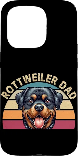 Vista 14 de Rottweiler Dad Rottie Father Dog Parent Father's Day Retro Case for iPhone 16