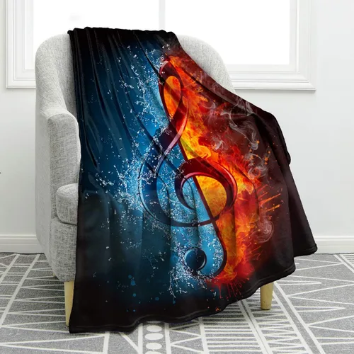 Vista 8 de Jekeno Regalos personalizados de guitarra para mujeres y hombres, impresión de manta de guitarra, manta personalizada con nombre, mantas de franela