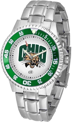 Vista 27 de SunTime Reloj de cuarzo de 1.575 in para hombre, correa de acero inoxidable de 0.787 in, esfera Gameday