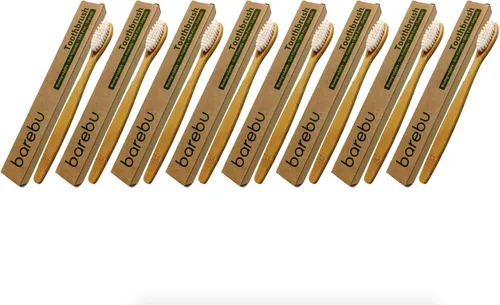 Vista 6 de Cepillo de dientes de bambú orgánico sin BPA, con cerdas sin pegamento, compostable, biodegradable, vegano (paquete de 8) (negro, cerdas suaves)