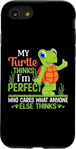 Vista 18 de My Turtle Thinks I'm Perfect Who Cares What Tortoise Case for iPhone 16