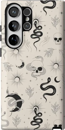 Vista 115 de Casely Funda para Galaxy S9 Postura de cadáver Yoga de esqueleto Diseño protector delgado esencial de doble capa