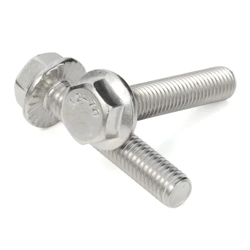 Vista 6 de Tornillos hexagonales con brida M10-0.059 x 1.181 in Brida Tornillos hexagonales, acero inoxidable 18-8 (304), acabado liso, DIN 6921, 5 PCS