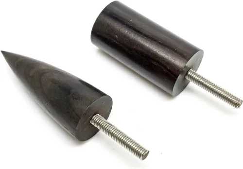 Vista 6 de 7pcs Black Ebony Wood Leather Burnisher: cabeza pulida eléctrica, fácil de usar. Profesional para bruñido de bordes y pliegues, compatible