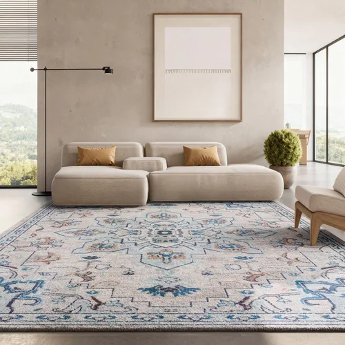 Vista 83 de Safavieh MAD473E - Tapete con diseño de medallón desgastado, bohemio elegante, colección Madison, no suelta pelos, fácil de cuidar, alto tránsito