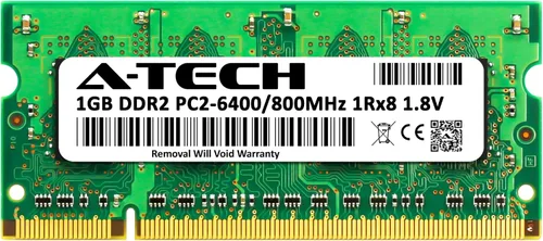 Vista 2 de A-Tech Reemplazo de 1 GB RAM para Synology DDR2-800-1GB DDR2 800 MHz PC2-6400 SODIMM Memoria no ECC sin búfer compatible con RS2211RP+, RS2211+