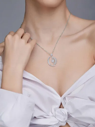 Vista 2 de choice of all To My Badass Squad Collar Fidget Sun Moon para amigos, collar giratorio de luna alrededor del sol para mujeres y niñas, Cobre, otro