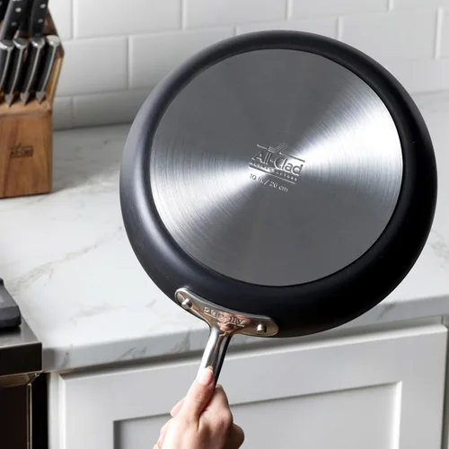 Vista 9 de All-Clad HA1 Expert - Utensilios de cocina, antiadherentes de 2 piezas con tapas, 10 y 12 pulgadas