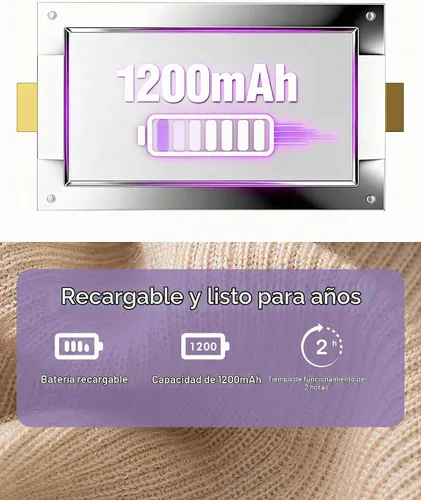 Vista 2 de Ruidla - Afeitadora de pelusas eléctrica, removedor de pelusa recargable para suéteres con cuchillas de acero inoxidable de 3 hojas, doble Negro