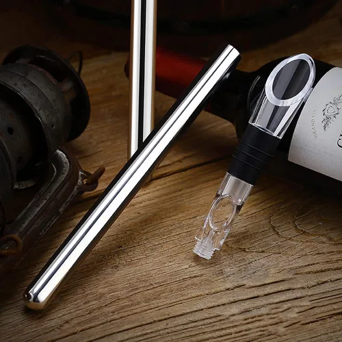 Vista 5 de Enfriador de vino para padres, 3 en 1, acero inoxidable 304, enfriadores de botellas de vino sin hielo rápido, accesorio de vino, regalos