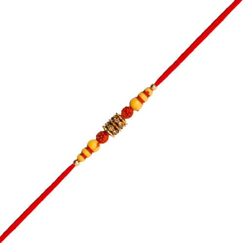 Vista 5 de RakhiRakhi para hermanoRudraksha RakhiEnviar rakhi a Estados UnidosRakhi para hermano con set de regaloPulsera Rakhirakhi para hermano y bhabhiSet
