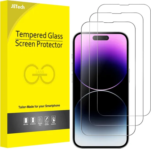 Vista 19 de JETech Protector de pantalla para iPhone SE 3/2 (edición 2022/2020), 4.7 pulgadas, película de vidrio templado, paquete de 3