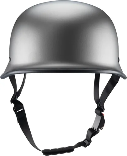 Vista 2 de Casco de motocicleta estilo alemán, medio casco con carcasa de media concha para motocicletas Chopper Cruiser