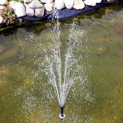 Vista 7 de Kit de bomba de agua solar de 25 W: Bomba de agua de protección DC Dry-Run 370GpH con panel solar de 18V 25W para fuente, estanque de peces